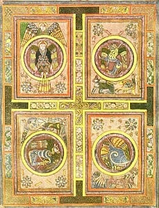 Pagina miniata dal Libro di Kells (IX sec.)