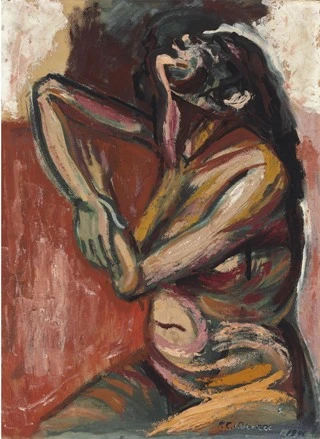 Desnudo (Pose con brazos conformando un trapecio), José Clemente Orozco (Mexican 1883-1949)